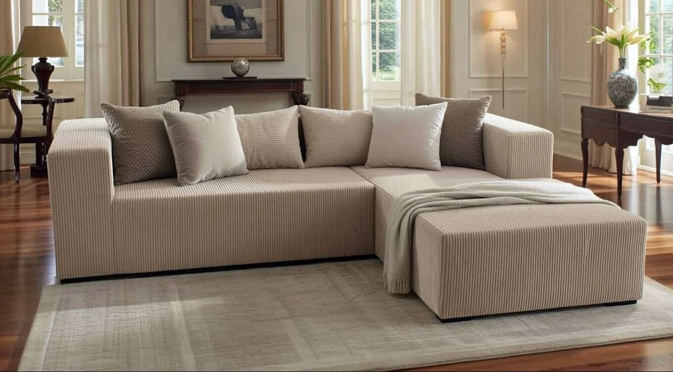 SOFÁ L "ROMA" BEIGE