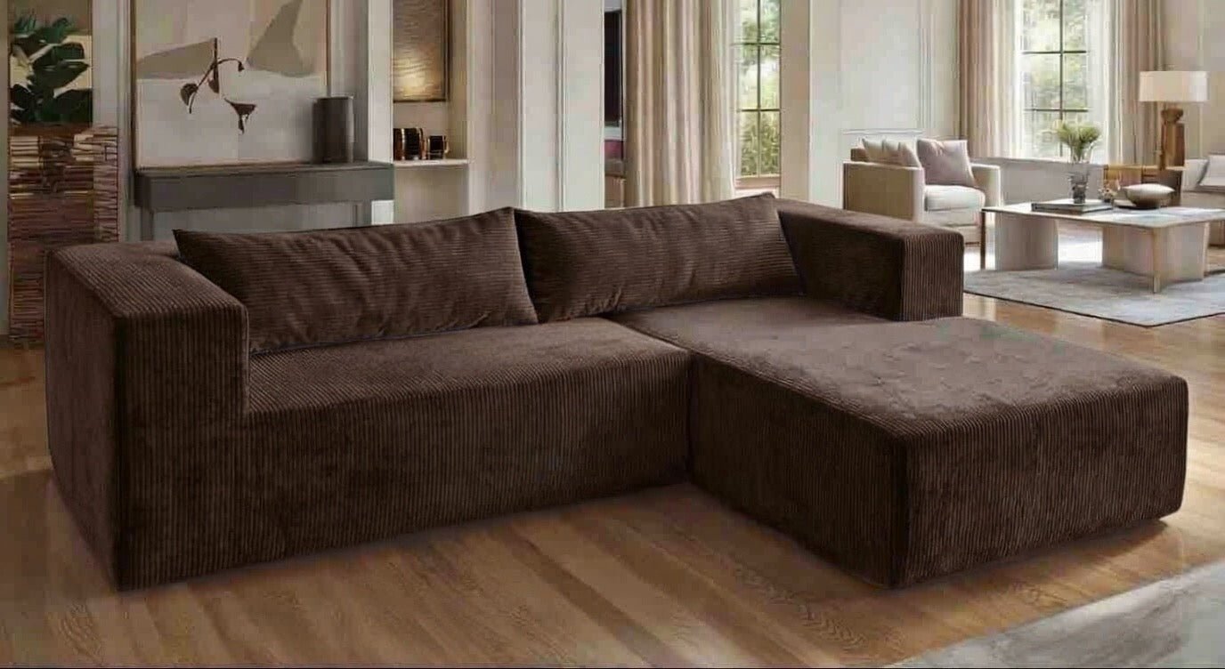 SOFA L "ROMA" CHOCOLATE